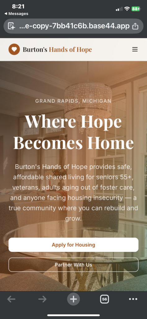 Burtons hands of hope